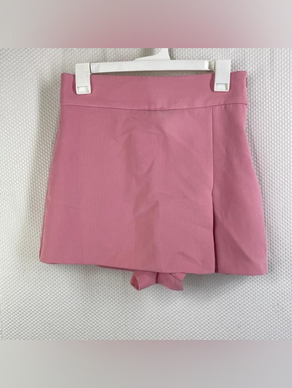 Zara Pink Asymmetrical Wrap Mini Skort Skirt Shorts Size M